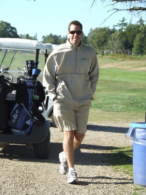 Man and Golf Cart